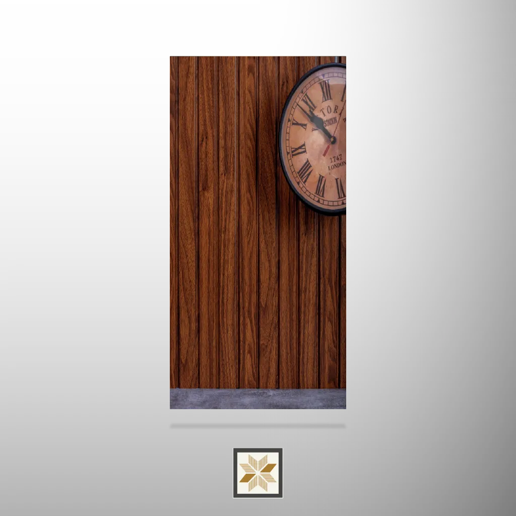 9x0.54 feet | 12 mm Brown Wood louvers (suitable for Bedroom, Hotel, Kitchen, Living Room, Office, Restaurant) | LV-21385