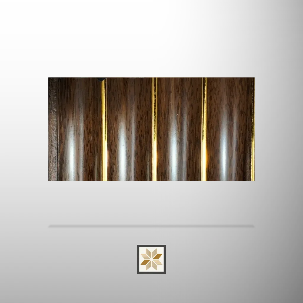 8x0.42 feet | 12 mm Brown Wood louvers (suitable for Bedroom, Hotel, Kitchen, Living Room, Office, Restaurant) | LV-21400