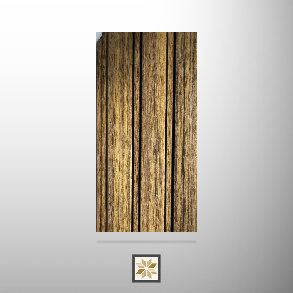 8x0.42 feet | 12 mm Brown Wood louvers (suitable for Bedroom, Hotel, Kitchen, Living Room, Office, Restaurant) | LV-21403