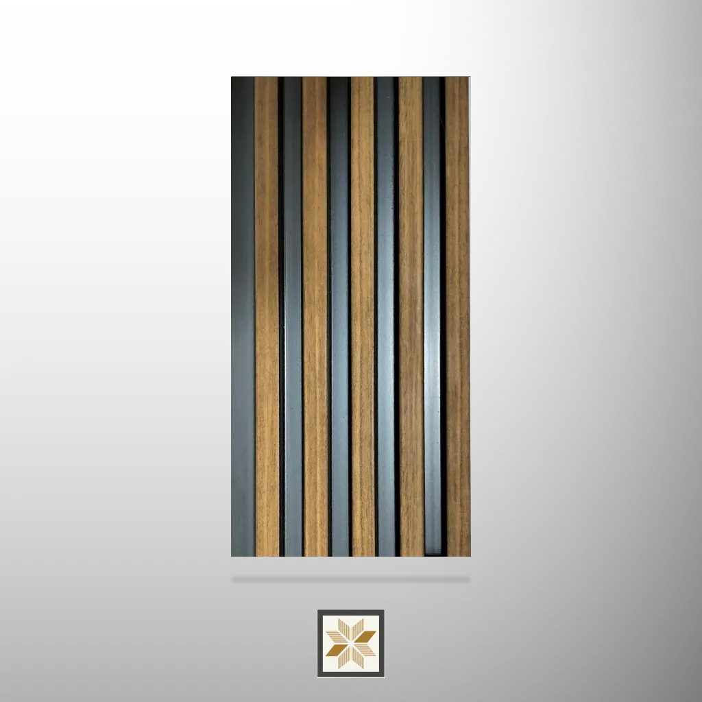 8x0.42 feet | 12 mm Brown Wood louvers (suitable for Bedroom, Hotel, Kitchen, Living Room, Office, Restaurant) | LV-21405