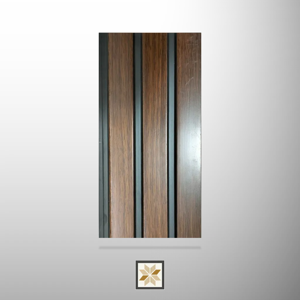 8x0.42 feet | 12 mm Brown Wood louvers (suitable for Bedroom, Hotel, Kitchen, Living Room, Office, Restaurant) | LV-21417