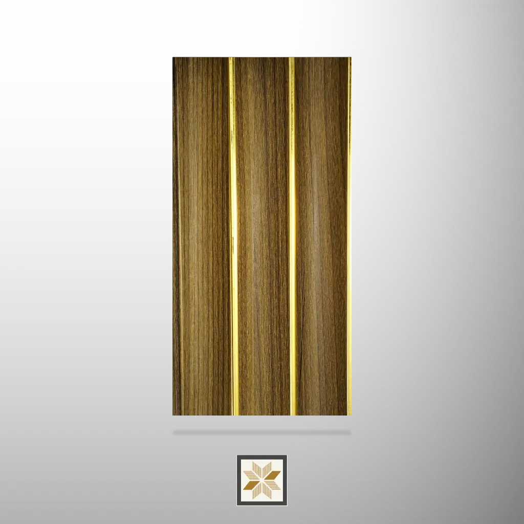 8x0.42 feet | 12 mm Brown Wood louvers (suitable for Bedroom, Hotel, Kitchen, Living Room, Office, Restaurant) | LV-21421