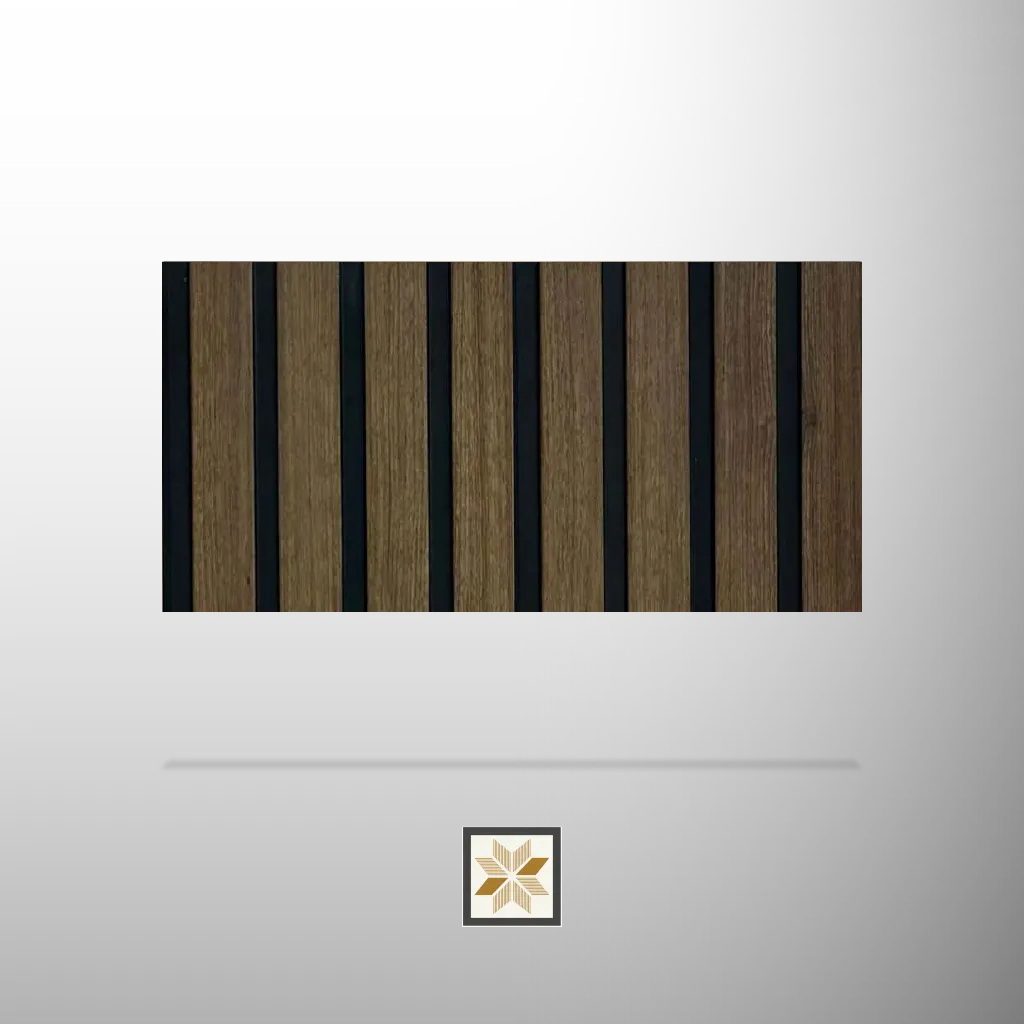 8x0.5 feet | 7 mm Brown Wood louvers (suitable for Bedroom, Feature Wall, Living Room, Office) | LV-21434