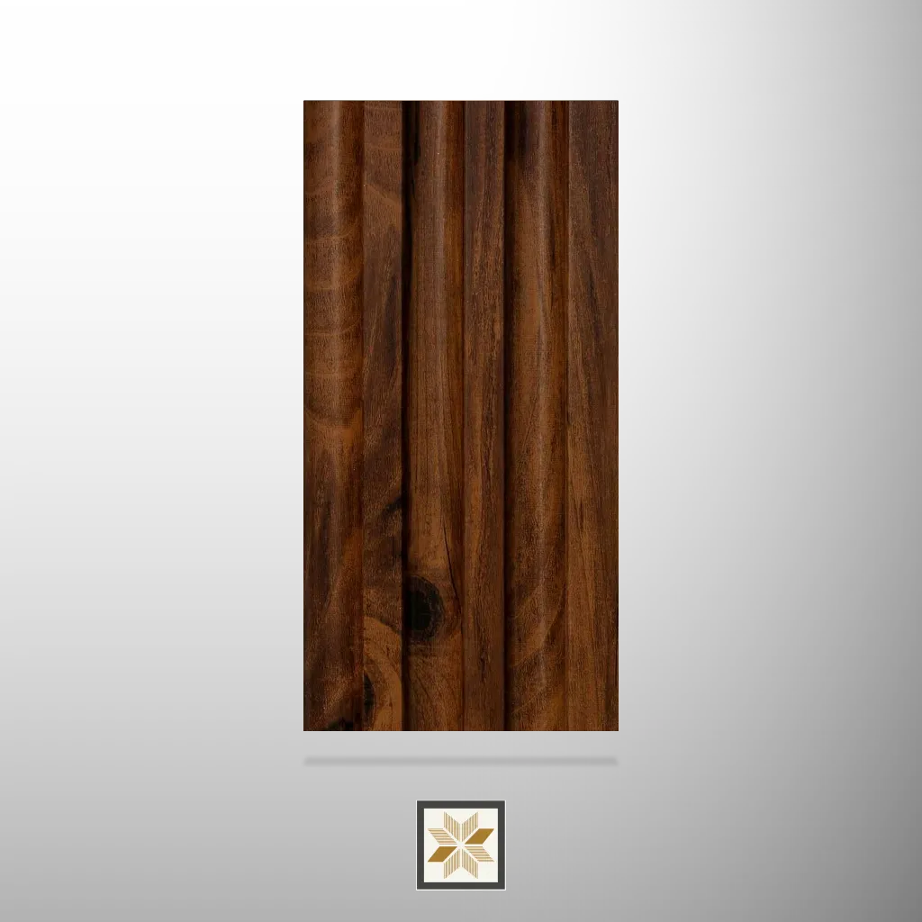 8x0.41 feet | 10 mm Brown Wood louvers (suitable for Bedroom, Hotel, Living Room, Office, Restaurant, TV Cabinet) | LV-21445