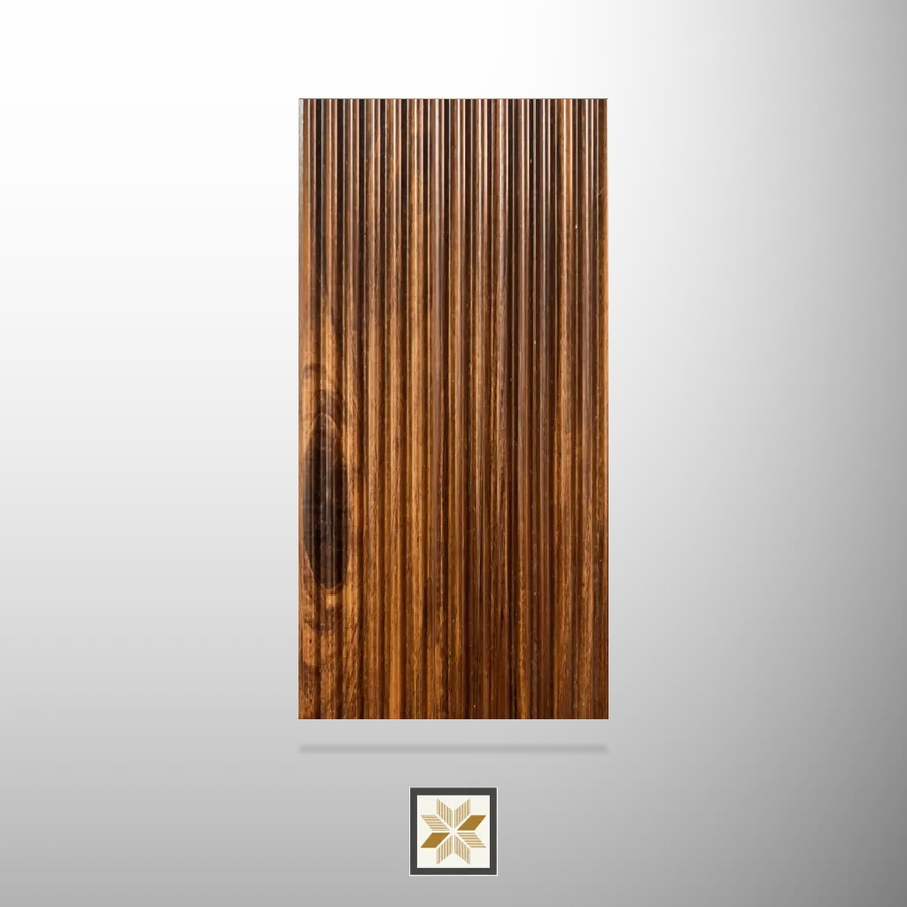 8x0.41 feet | 8 mm Brown Wood louvers (suitable for Bedroom, Hotel, Living Room, Office, Restaurant, TV Cabinet) | LV-21452