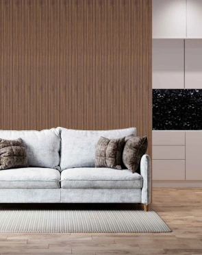 9.5x0.4 feet | 11 mm Brown Wood louvers (suitable for Bedroom, Feature Wall, Living Room, Office) | LV-21459