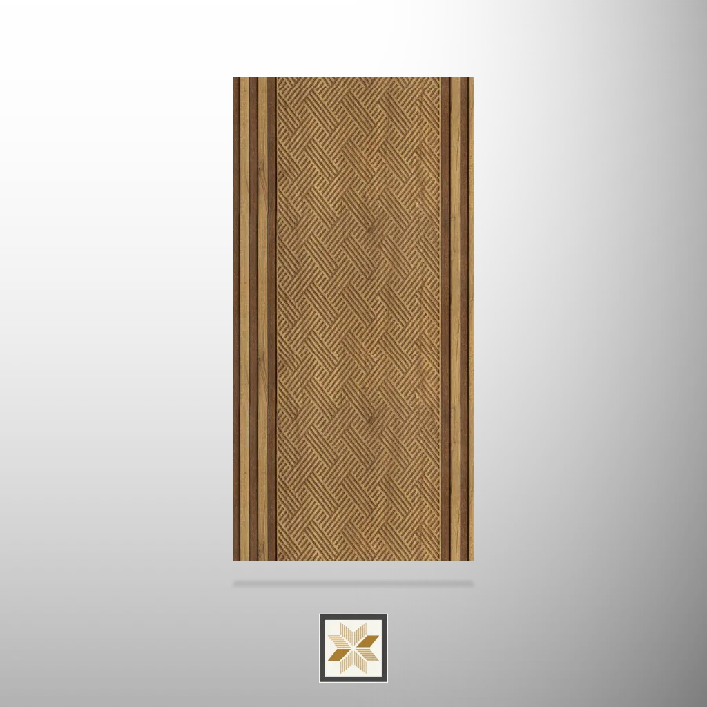 8x1 feet | 6 mm Brown Patterned louvers (suitable for Bedroom, Hotel, Living Room, Office, Restaurant, TV Cabinet) | LV-21466