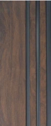 9.5x0.49 feet | 11 mm Brown Wood louvers (suitable for Bedroom, Feature Wall, Living Room, Office) | LV-21469