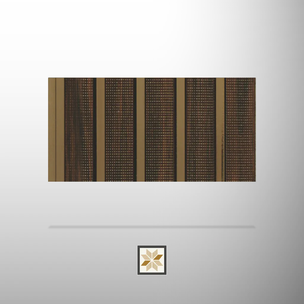 9.5x0.65 feet | 12 mm Brown Patterned louvers (suitable for Bedroom, Feature Wall, Living Room, Office, TV Cabinet) | LV-21474