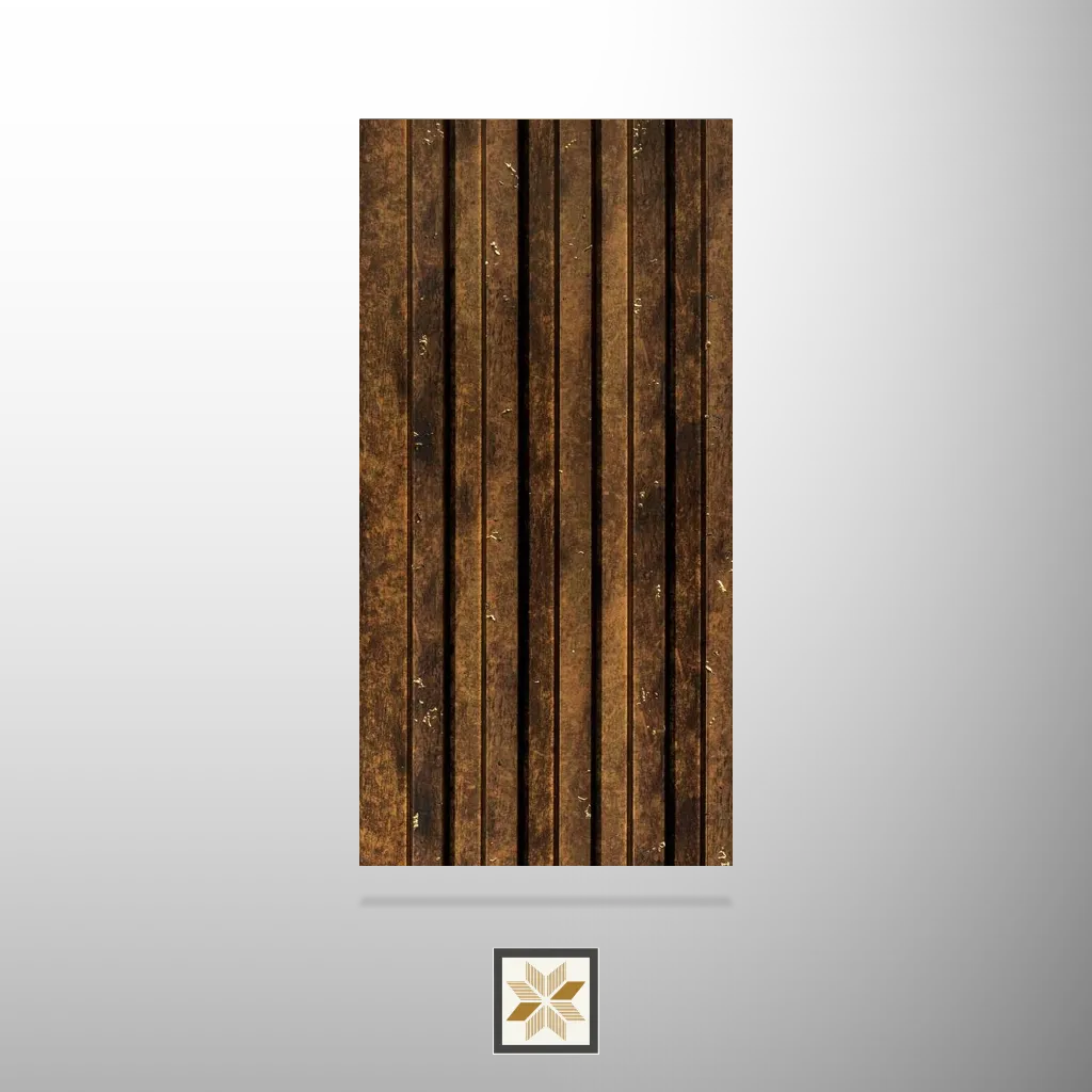 8x0.41 feet | 8 mm Brown Wood louvers (suitable for Bedroom, Hotel, Living Room, Office, Restaurant, TV Cabinet) | LV-21482