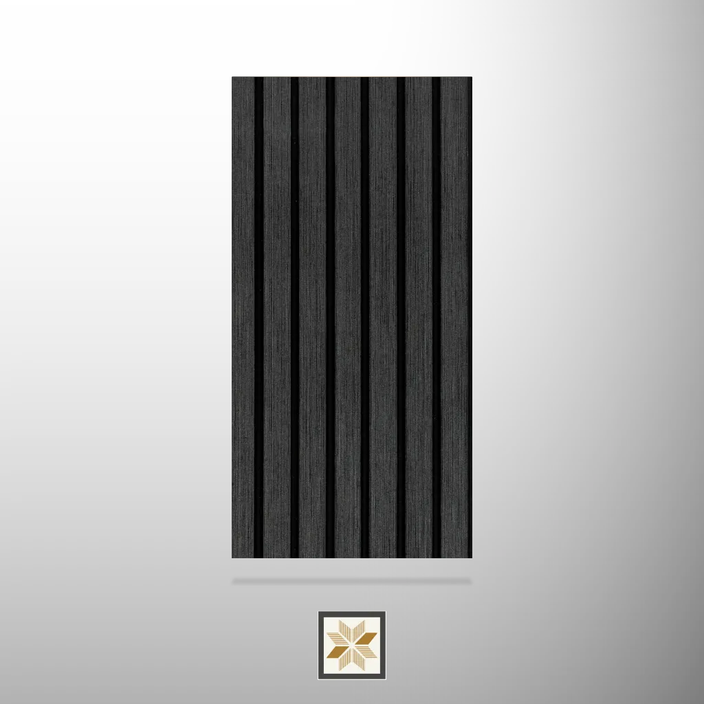 8x0.41 feet | 8 mm Grey Wood louvers (suitable for Bedroom, Hotel, Living Room, Office, Restaurant, TV Cabinet) | LV-21486