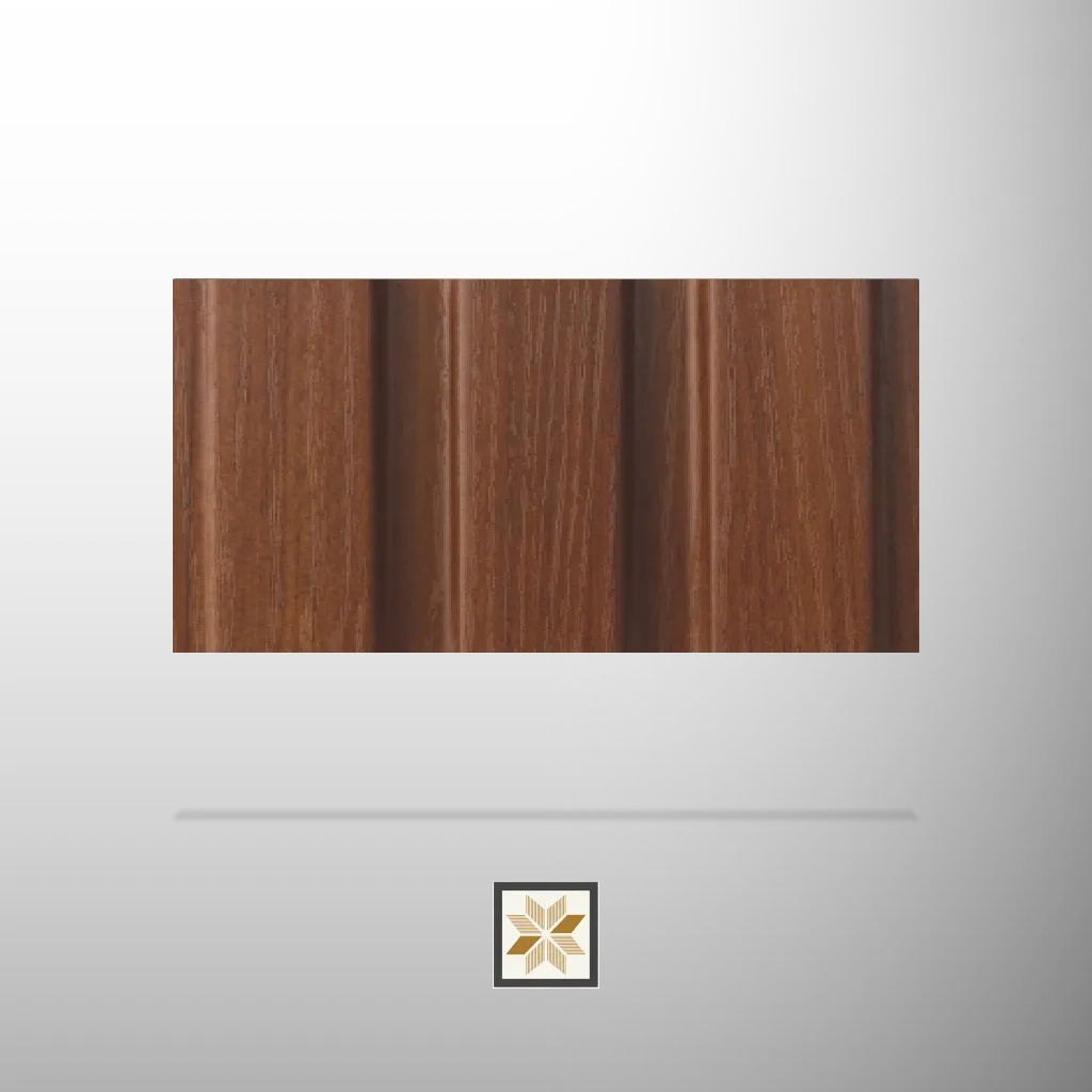 8x0.41 feet | 18 mm Brown Wood louvers (suitable for Bedroom, Feature Wall, Living Room, Office, TV Cabinet) | LV-21488