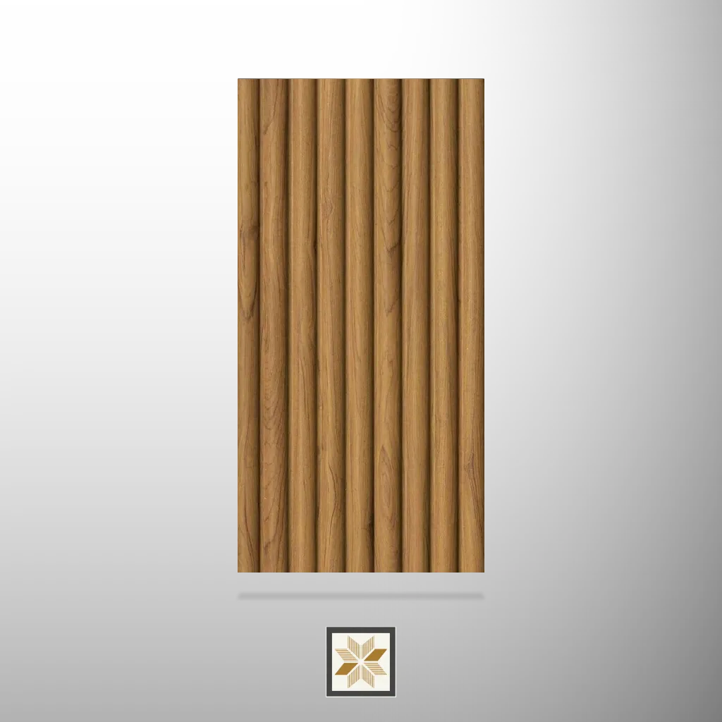 8x0.41 feet | 8 mm Brown Wood louvers (suitable for Bedroom, Hotel, Living Room, Office, Restaurant, TV Cabinet) | LV-21494