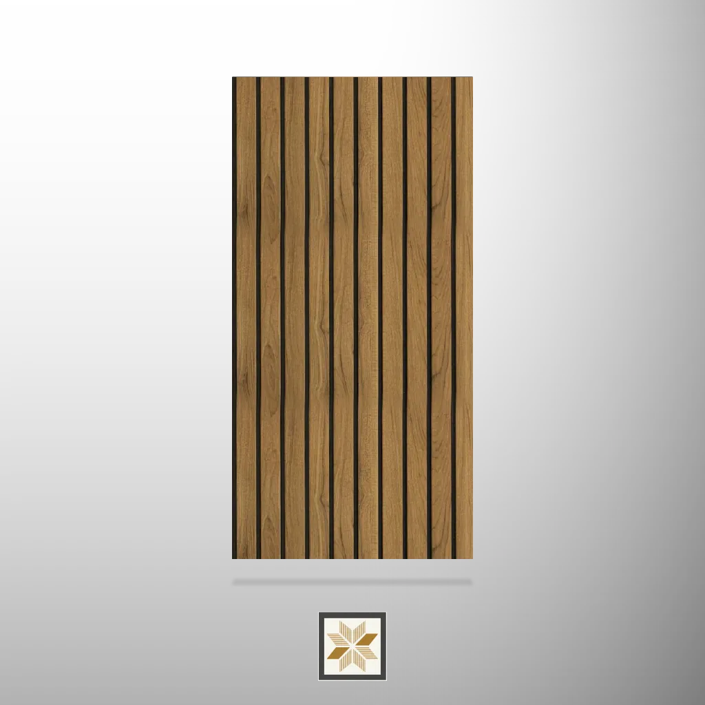 8x1 feet | 6 mm Brown Wood louvers (suitable for Bedroom, Hotel, Living Room, Office, Restaurant, TV Cabinet) | LV-21498