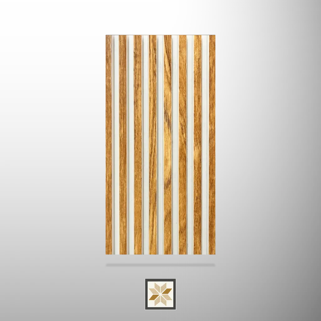 8x0.41 feet | 10 mm Brown Wood louvers (suitable for Bedroom, Hotel, Living Room, Office, Restaurant, TV Cabinet) | LV-21500