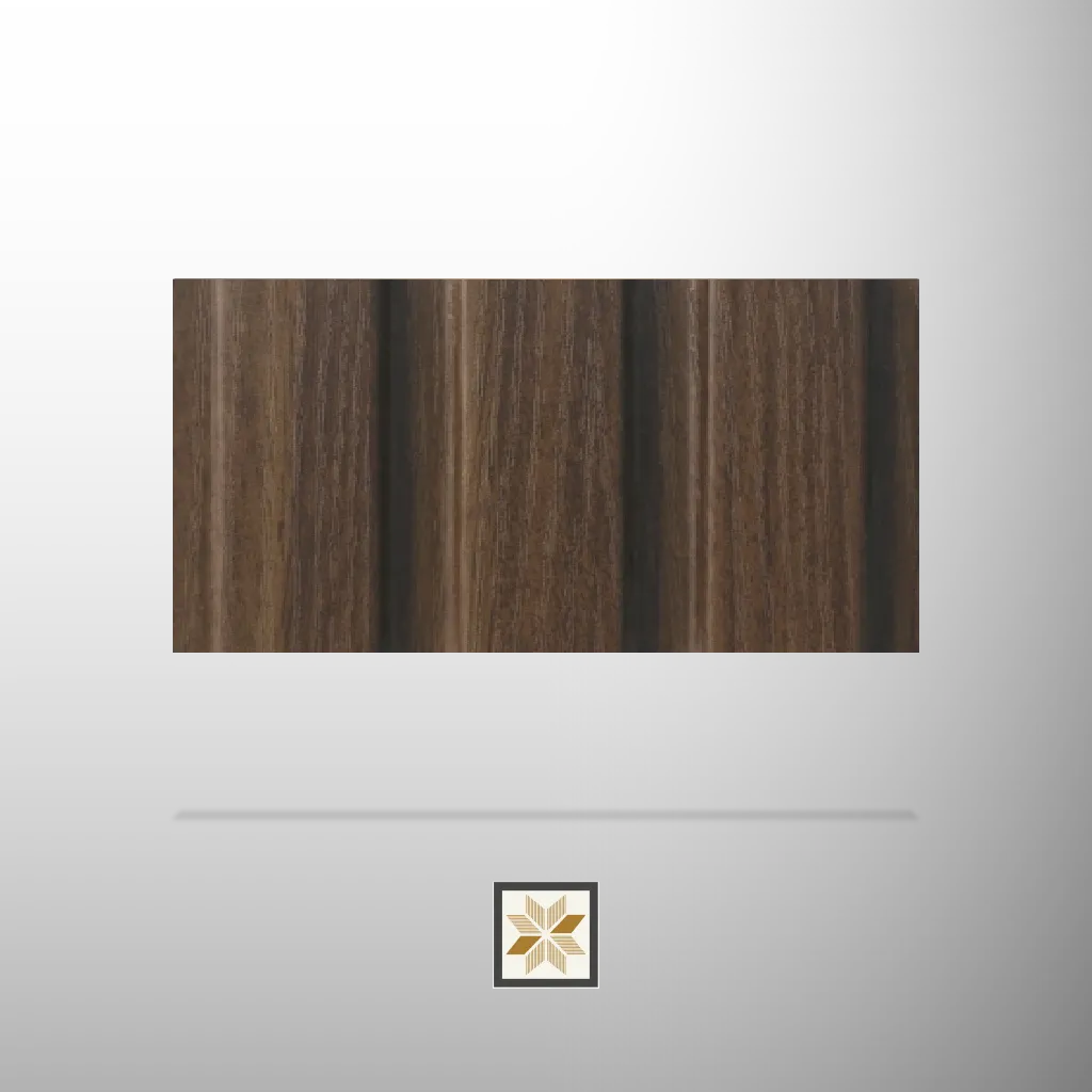 8x0.41 feet | 18 mm Brown Wood louvers (suitable for Bedroom, Feature Wall, Living Room, Office, TV Cabinet) | LV-21503