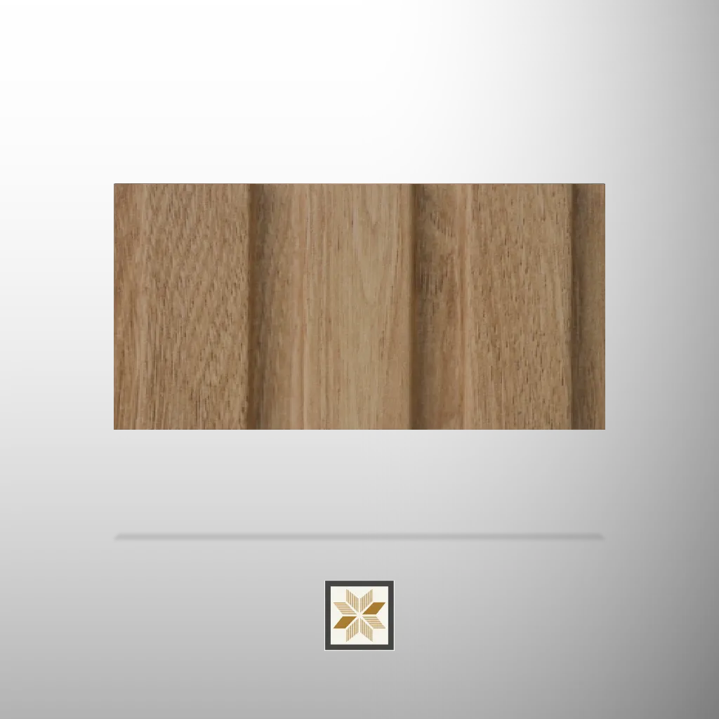 8x0.41 feet | 18 mm Brown Wood louvers (suitable for Bedroom, Feature Wall, Living Room, Office, TV Cabinet) | LV-21511