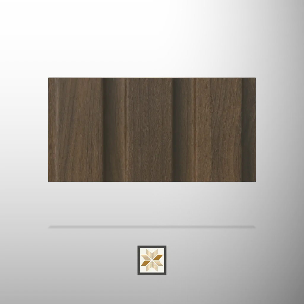 8x0.41 feet | 18 mm Brown Wood louvers (suitable for Bedroom, Feature Wall, Living Room, Office, TV Cabinet) | LV-21513