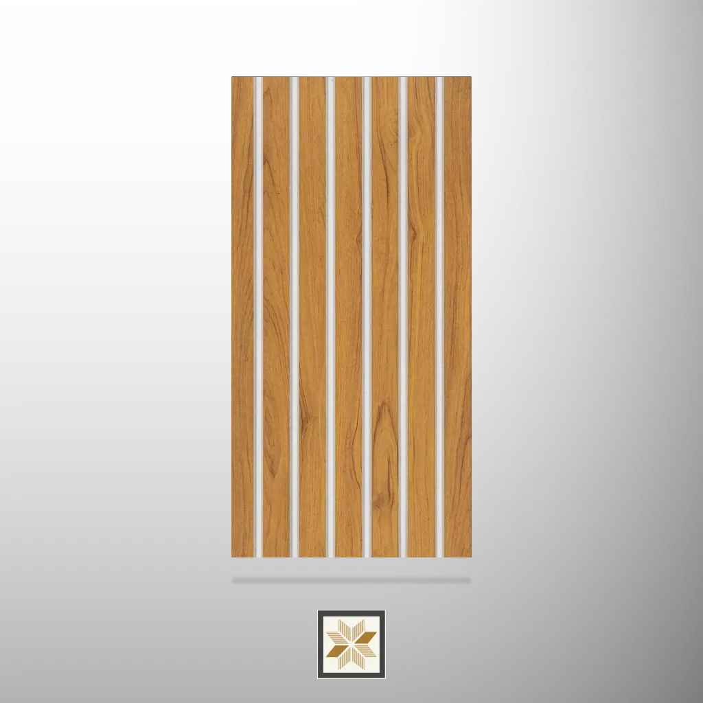 8x0.41 feet | 8 mm Brown Wood louvers (suitable for Bedroom, Hotel, Living Room, Office, Restaurant, TV Cabinet) | LV-21518