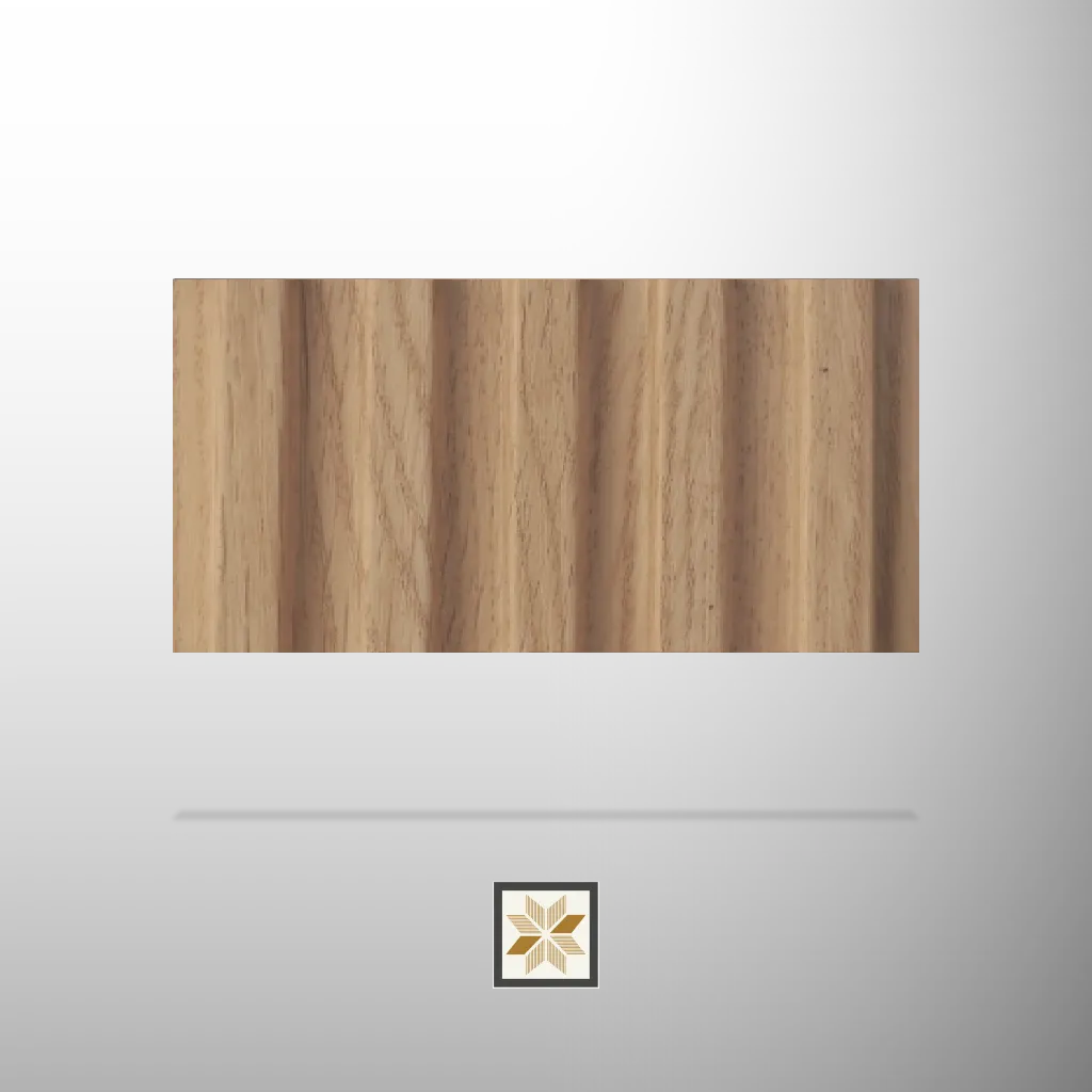 8x0.41 feet | 18 mm Brown Wood louvers (suitable for Bedroom, Feature Wall, Living Room, Office, TV Cabinet) | LV-21521