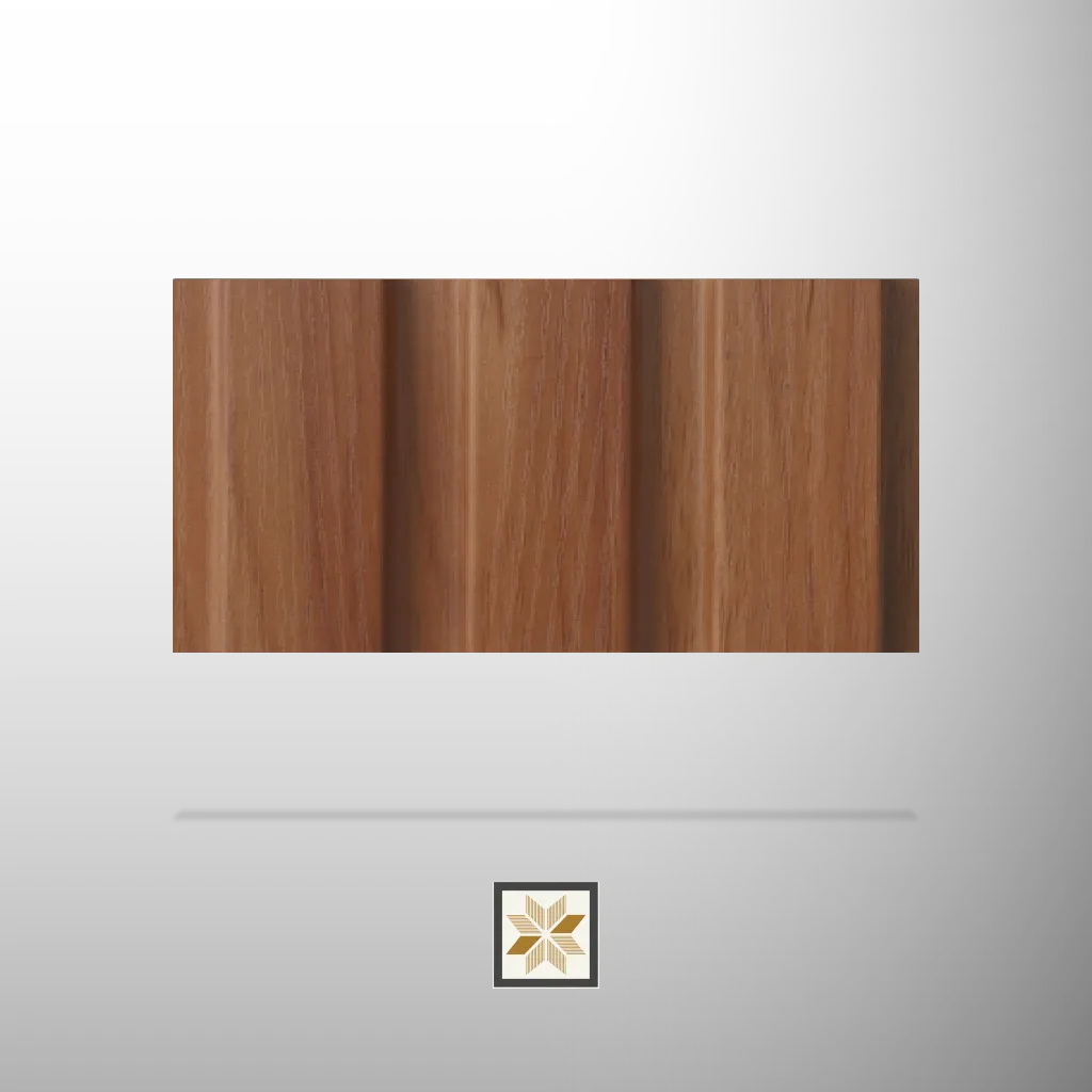 8x0.41 feet | 18 mm Brown Wood louvers (suitable for Bedroom, Feature Wall, Living Room, Office, TV Cabinet) | LV-21524