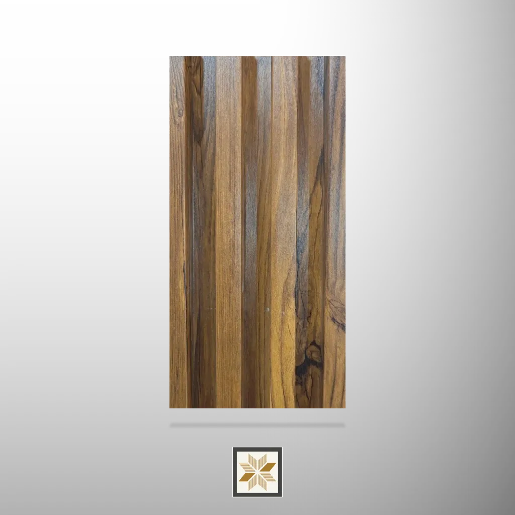 9.5x0.5 feet | 23 mm Brown Wood louvers (suitable for Bedroom, Feature Wall, Kitchen, Living Room, Office) | LV-21526