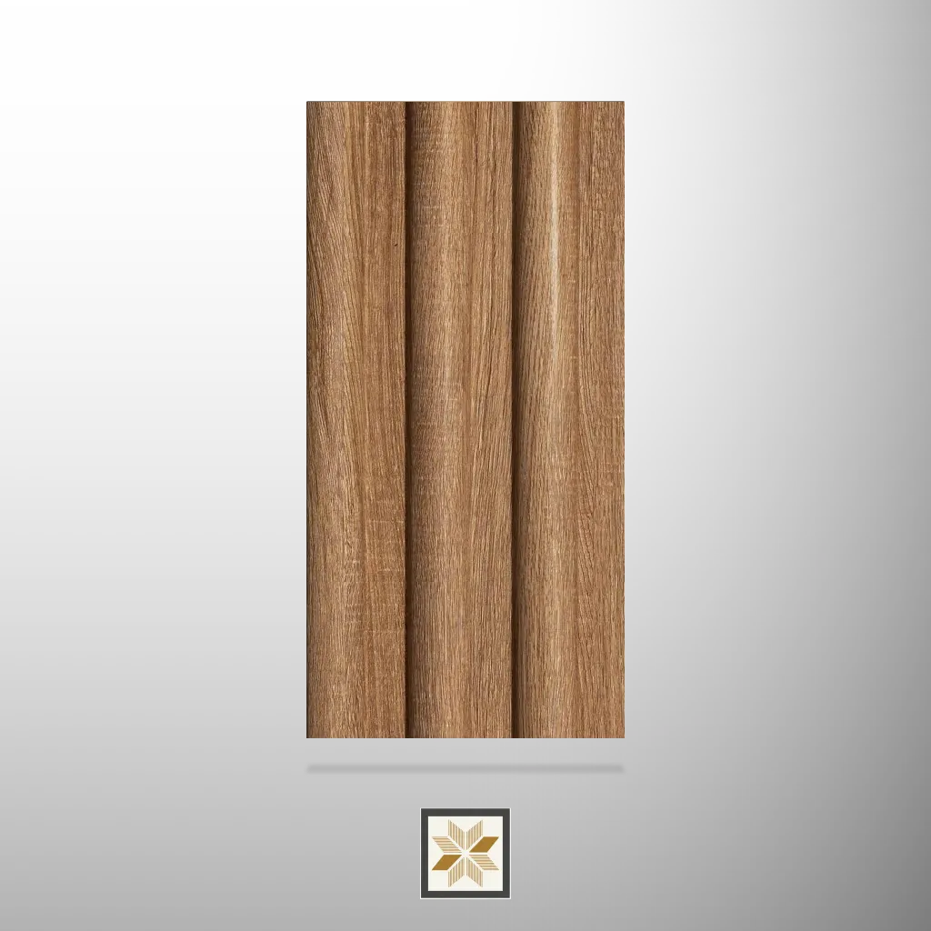 8x0.41 feet | 8 mm Brown Wood louvers (suitable for Bedroom, Hotel, Living Room, Office, Restaurant, TV Cabinet) | LV-21590