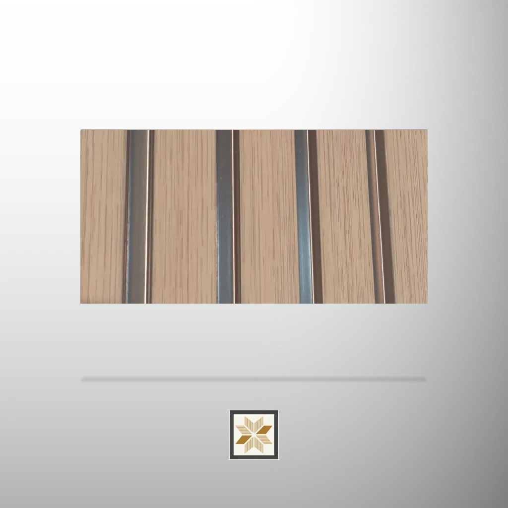 8x0.6 feet | 12 mm Brown Wood louvers (suitable for Bedroom, Hotel, Kitchen, Living Room, Office, Restaurant, TV Unit, Wardrobe) | LV-21592