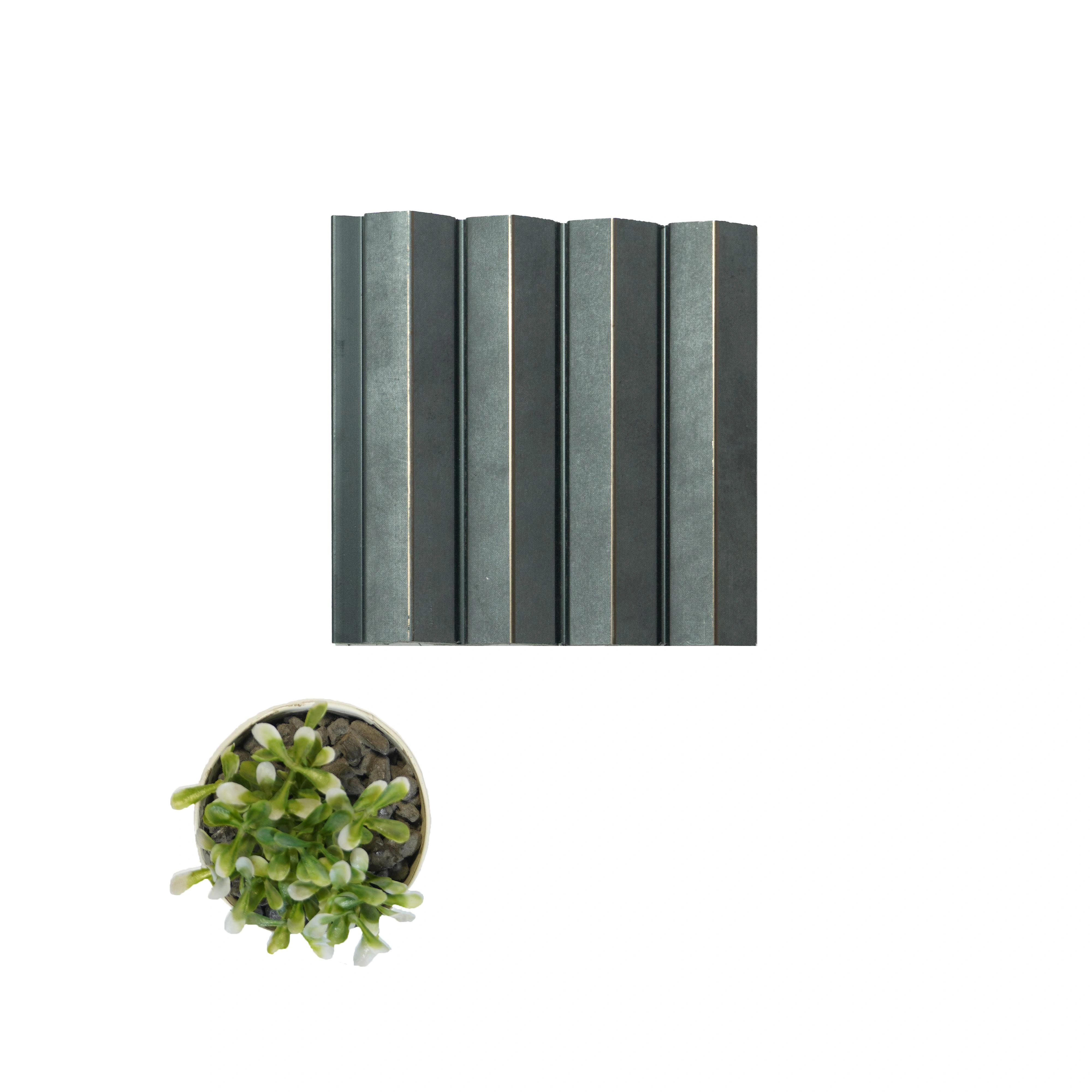 8x0.39 feet | 12 mm Black Marble louvers (suitable for Bedroom, Feature Wall, Living Room, Office, TV Cabinet) | LV-21604