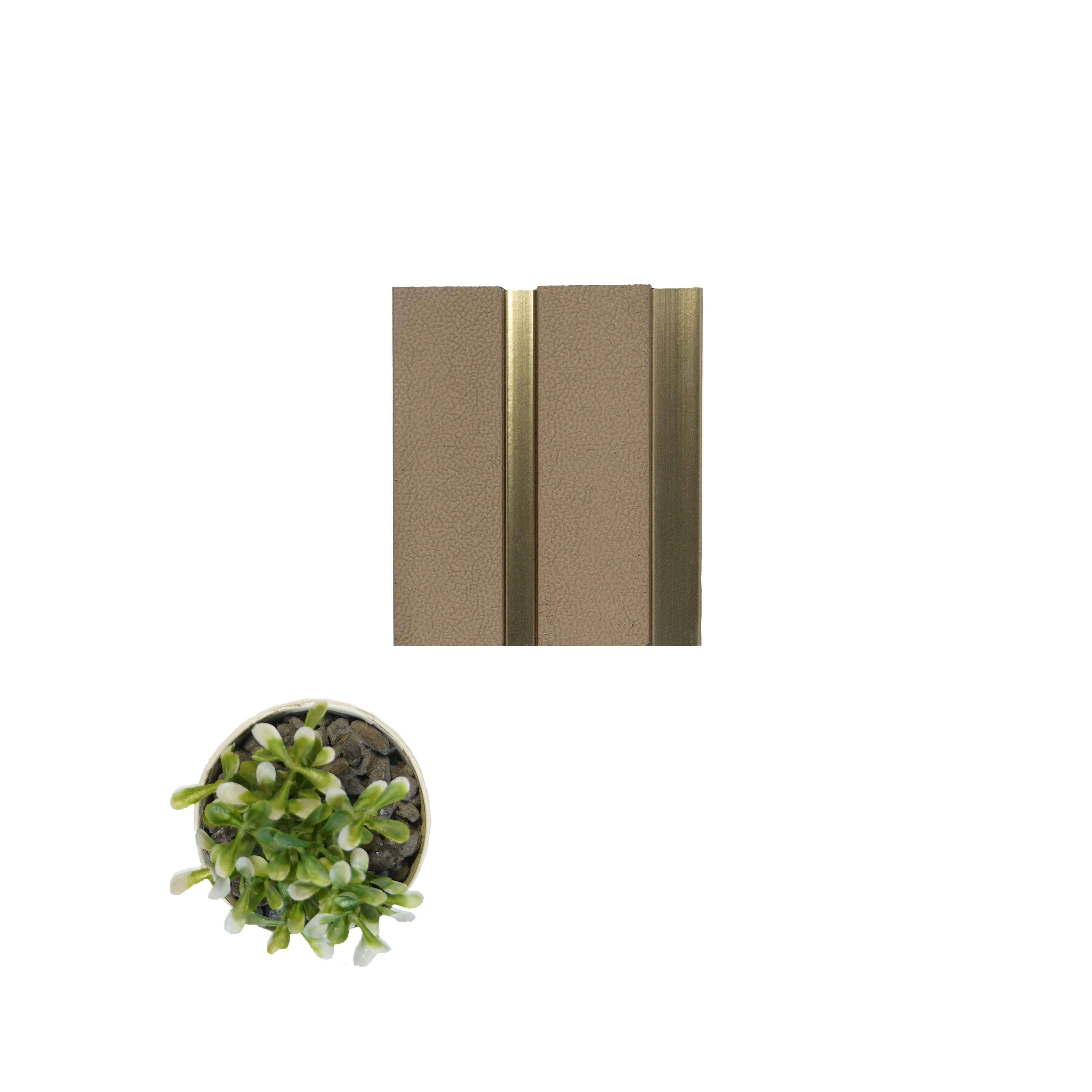 9.5x0.39 feet | 12 mm Brown Leather louvers (suitable for Bedroom, Feature Wall, Living Room, Office, TV Cabinet) | LV-21606