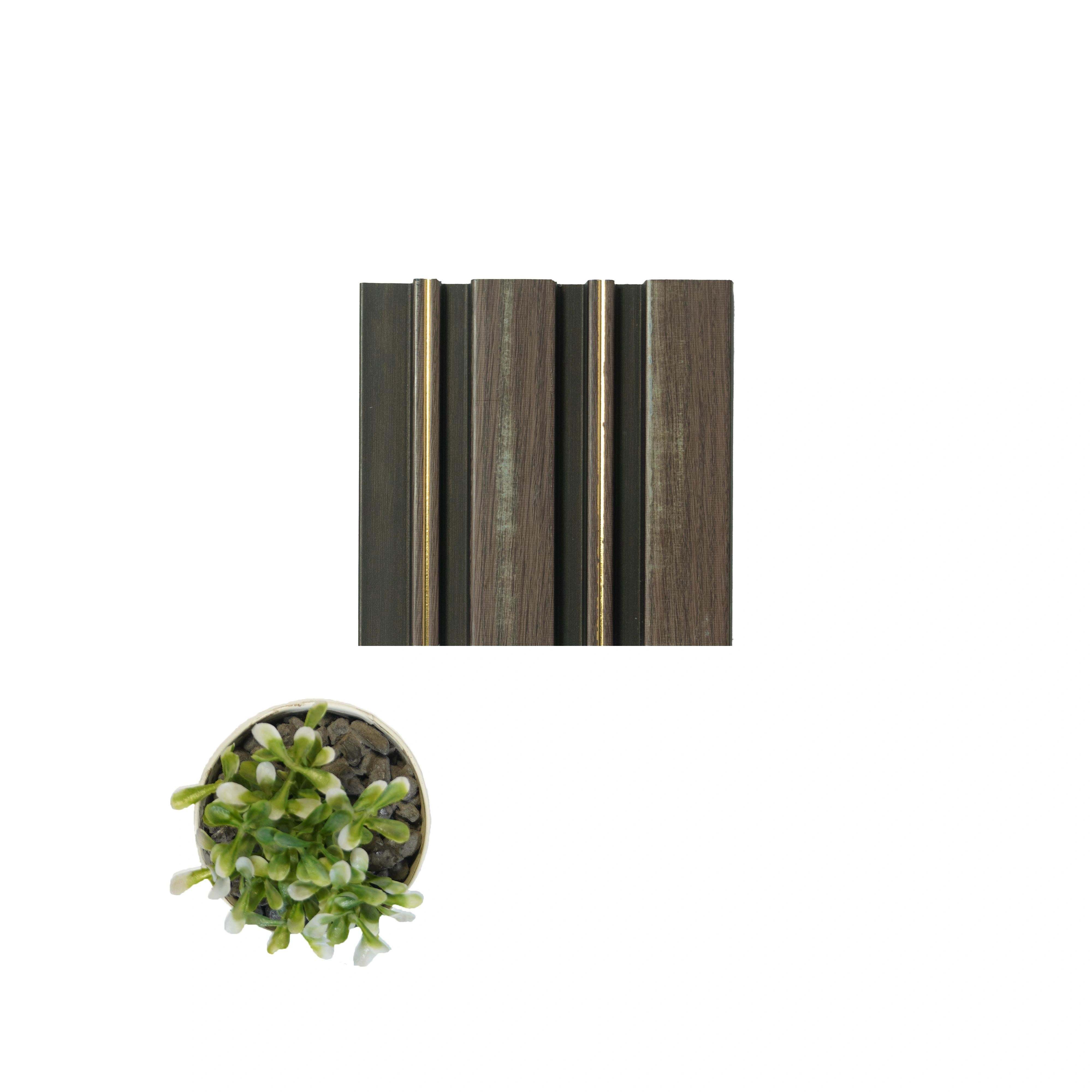 8x0.39 feet | 12 mm Brown Wood louvers (suitable for Bedroom, Feature Wall, Living Room, Office, TV Cabinet) | LV-21618