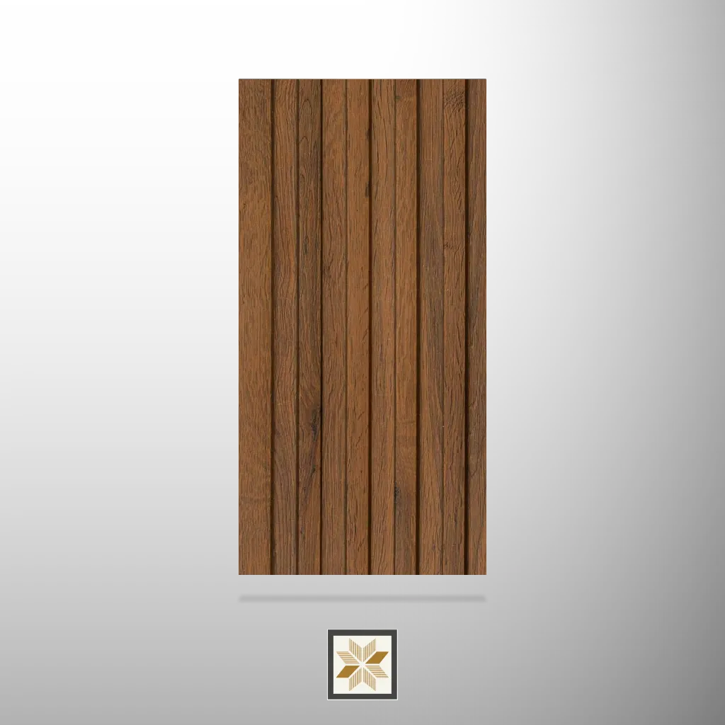 8x0.41 feet | 8 mm Brown Wood louvers (suitable for Bedroom, Hotel, Living Room, Office, Restaurant, TV Cabinet) | LV-21628