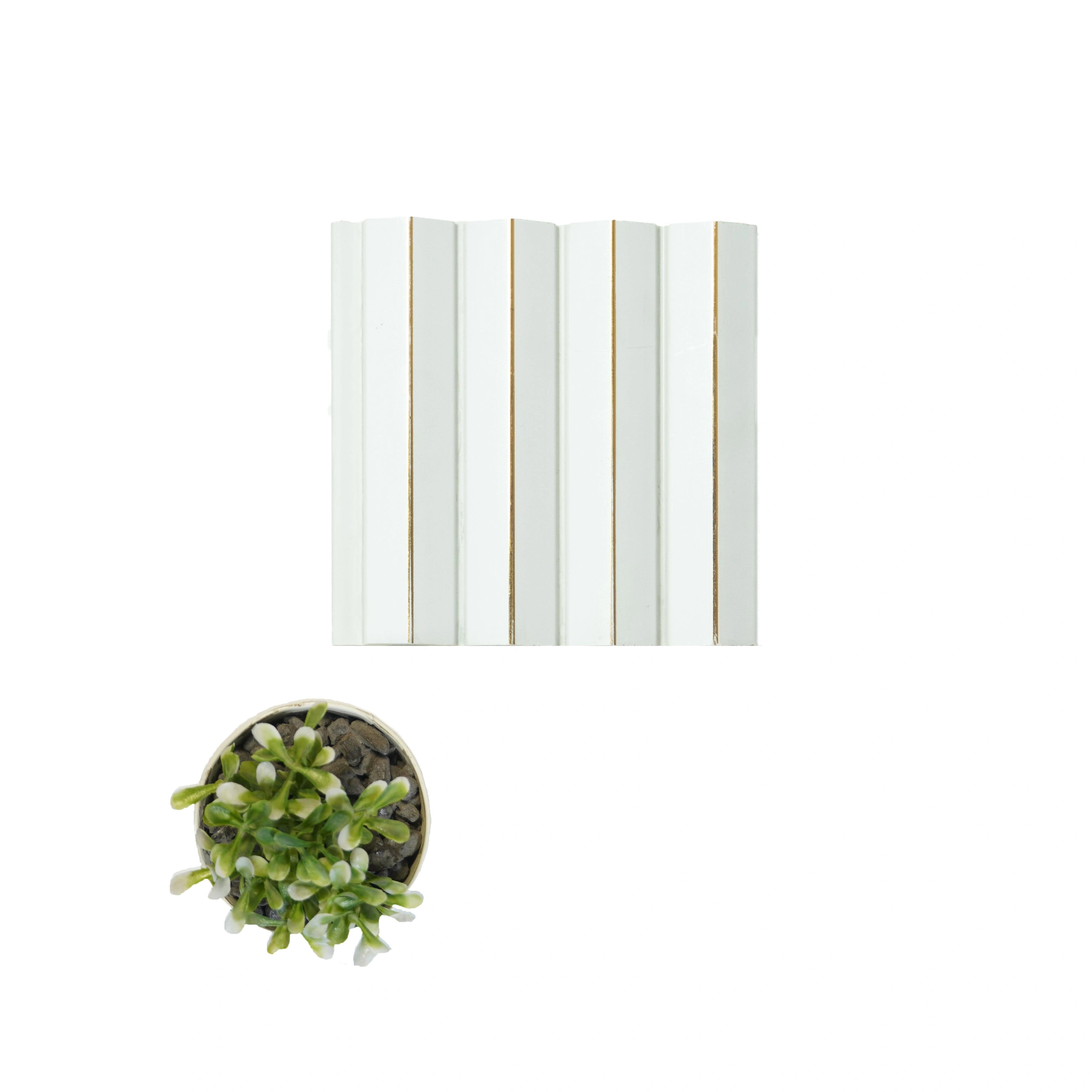 8x0.39 feet | 12 mm White louvers (suitable for Bedroom, Feature Wall, Living Room, Office, TV Cabinet) | LV-21629