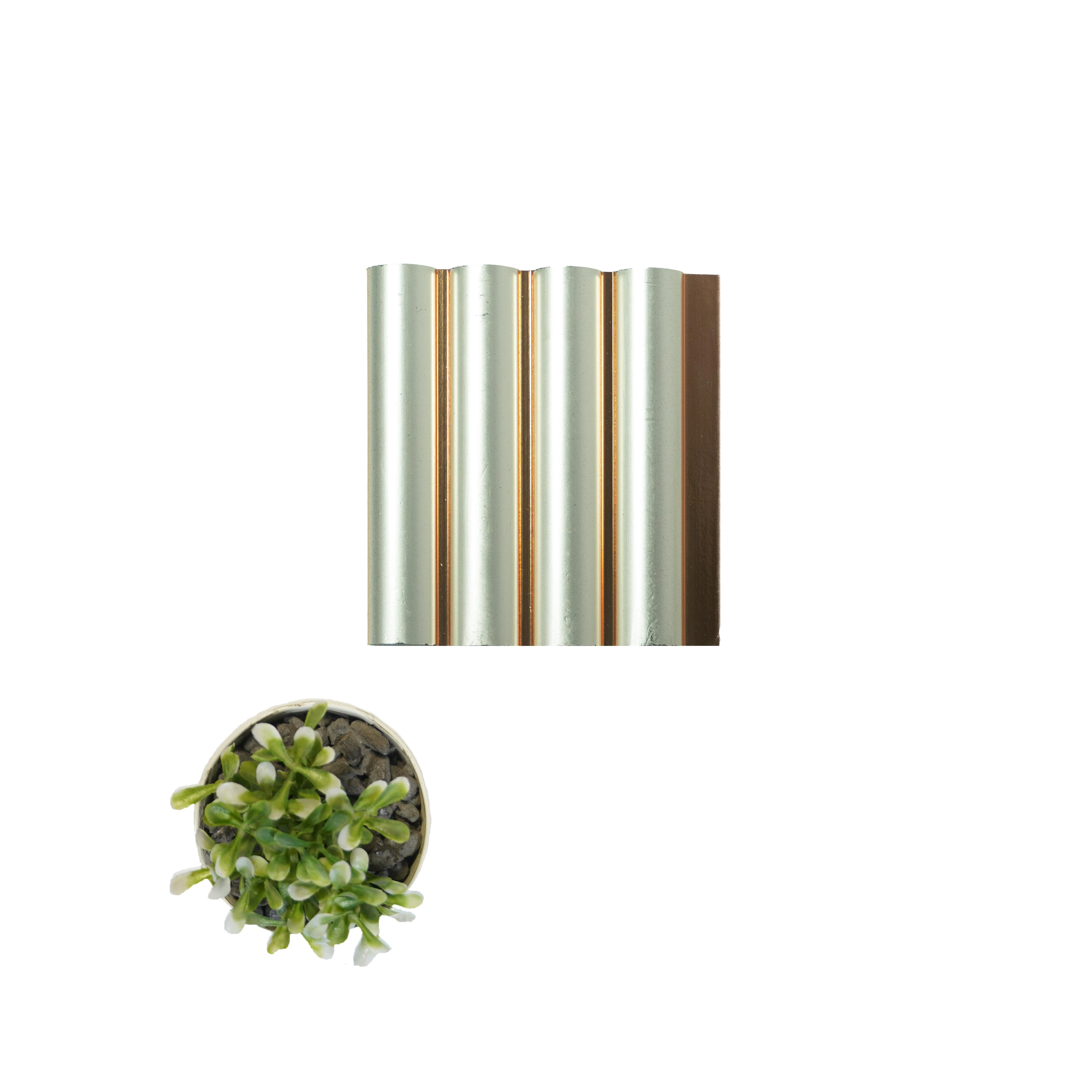 8x0.39 feet | 12 mm Beige Luxury louvers (suitable for Bedroom, Feature Wall, Living Room, Office, TV Cabinet) | LV-21632