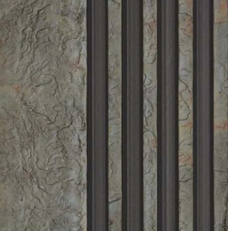 9.5x0.39 feet | 12 mm Beige Stone louvers (suitable for Bedroom, Feature Wall, Living Room, Office, TV Cabinet) | LV-21644