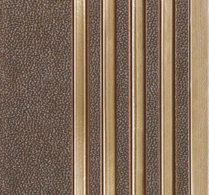 9.5x0.39 feet | 12 mm Brown Leather louvers (suitable for Bedroom, Feature Wall, Living Room, Office, TV Cabinet) | LV-21645
