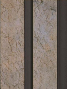 9.5x0.39 feet | 12 mm Beige Stone louvers (suitable for Bedroom, Feature Wall, Living Room, Office, TV Cabinet) | LV-21647