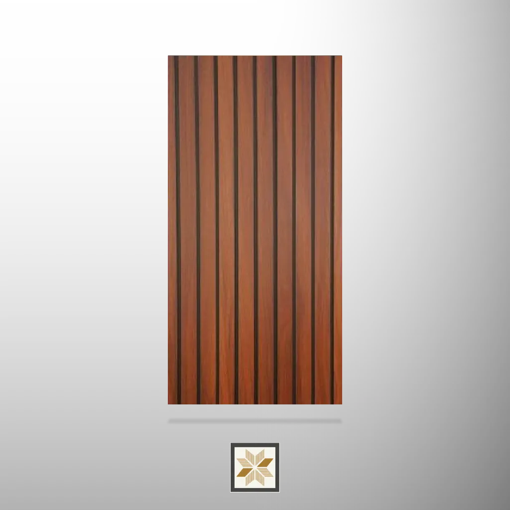 10x1 feet | 12 mm Brown Wood louvers (suitable for Bedroom, Feature Wall, Kitchen, Living Room, Office) | LV-21654