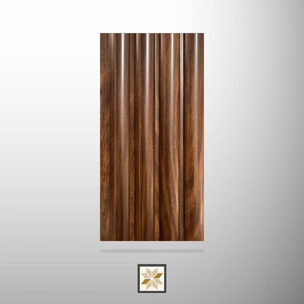 8x0.41 feet | 12 mm Brown Wood louvers (suitable for Bedroom, Hotel, Living Room, Office, Restaurant, TV Cabinet) | LV-21656