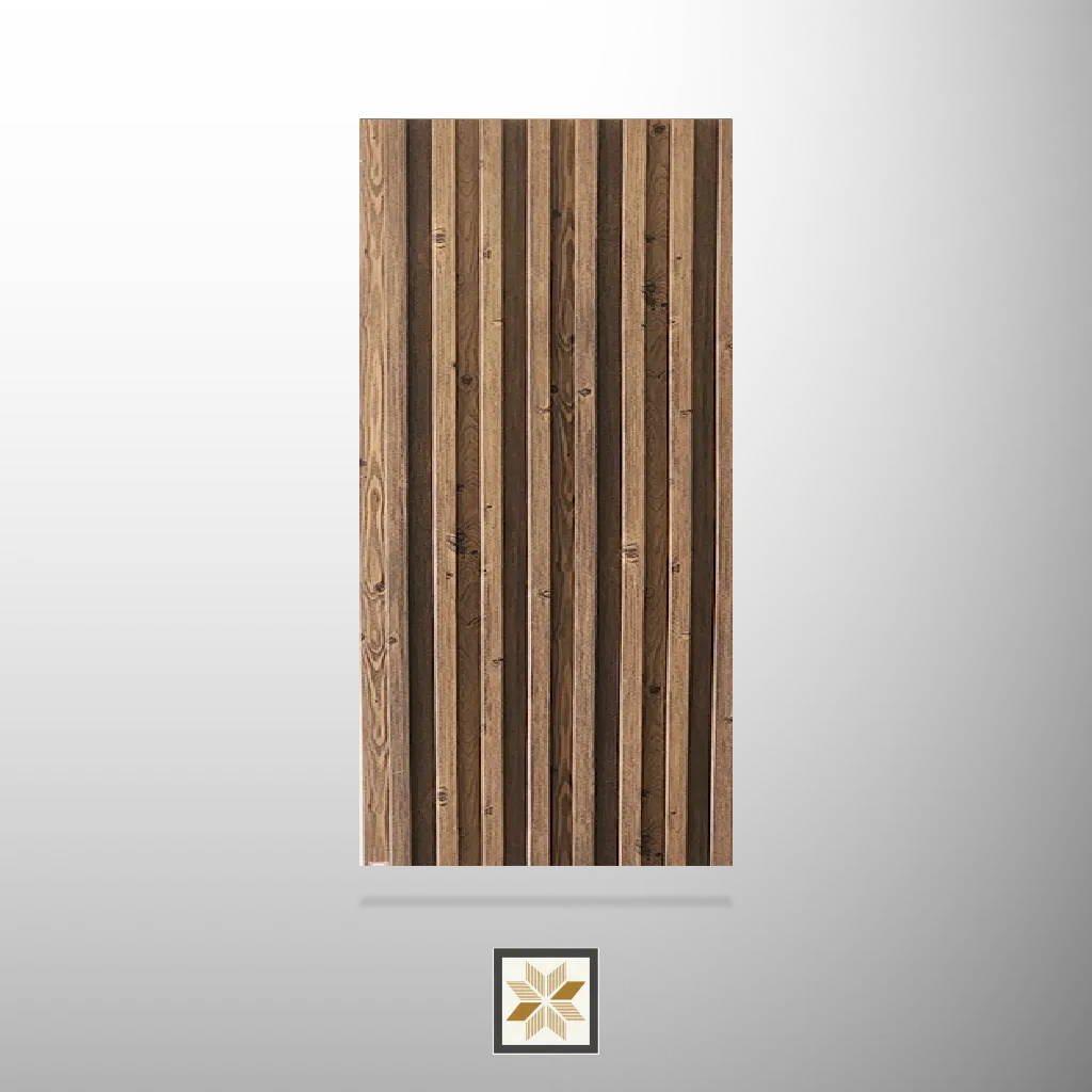 9.5x0.54 feet | 23 mm Brown Wood louvers (suitable for Bedroom, Feature Wall, Living Room, Office) | LV-21667