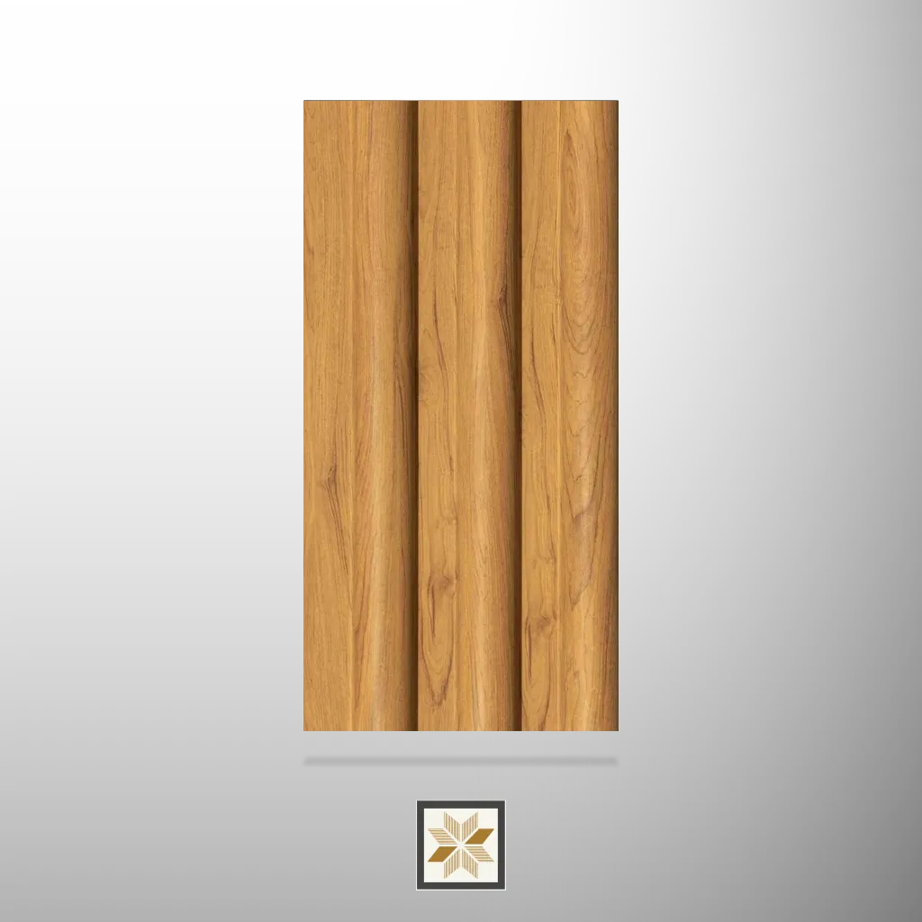 8x0.41 feet | 8 mm Brown Wood louvers (suitable for Bedroom, Hotel, Living Room, Office, Restaurant, TV Cabinet) | LV-21675