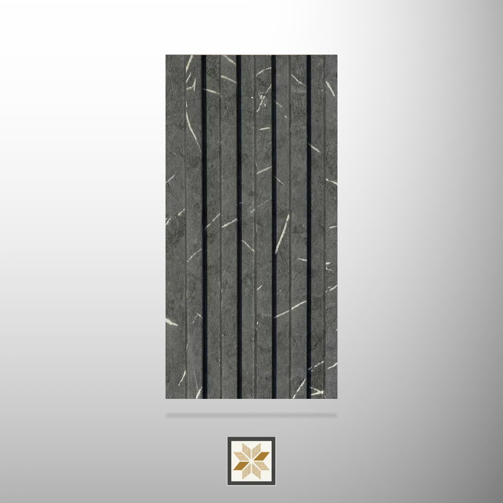 8x0.41 feet | 8 mm Grey Wood louvers (suitable for Bedroom, Hotel, Living Room, Office, Restaurant, TV Cabinet) | LV-21676