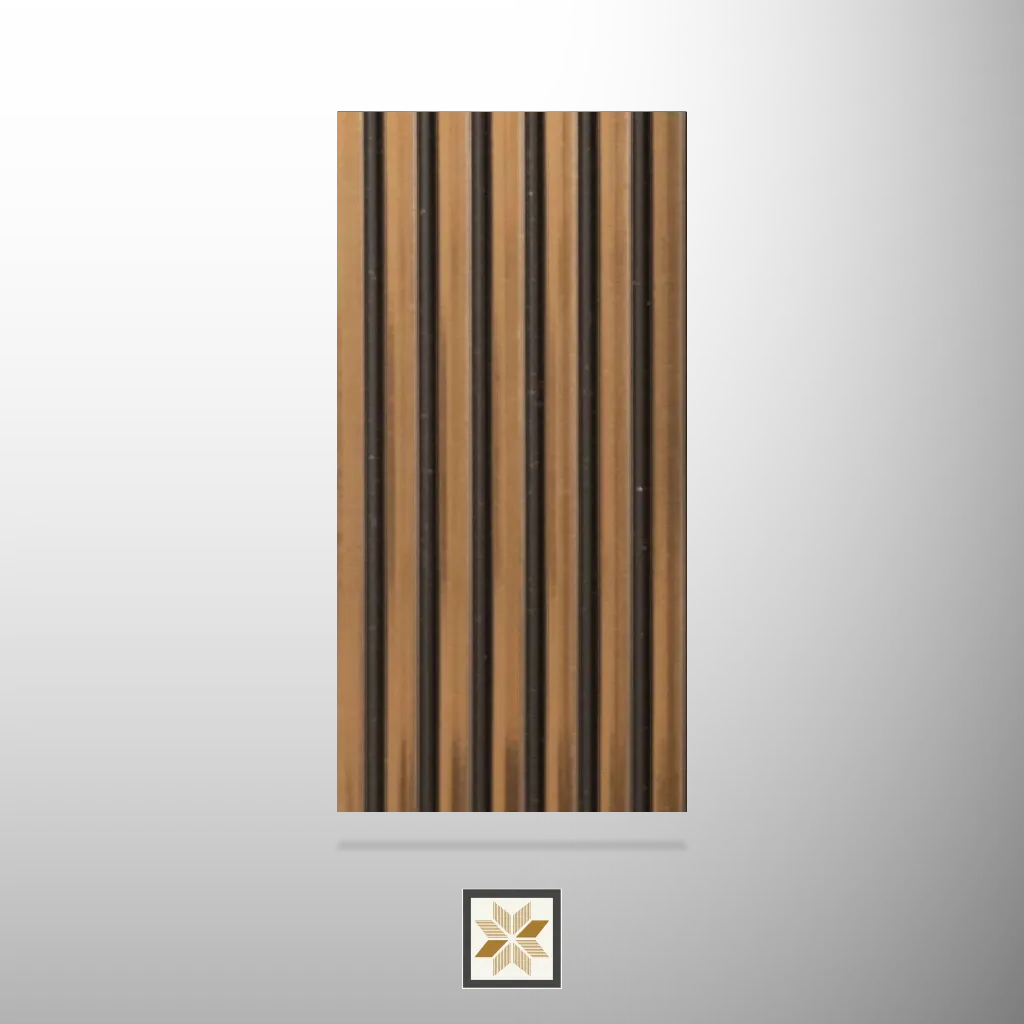 9.5x0.32 feet | 6 mm Brown Wood louvers (suitable for Bedroom, Feature Wall, Living Room, Office) | LV-21723