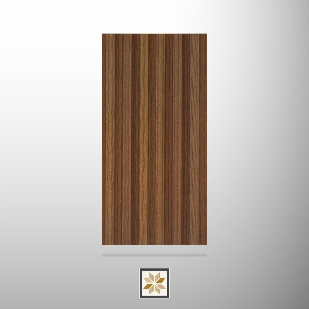 8x0.42 feet | 11 mm Brown Wood louvers (suitable for Bedroom, Feature Wall, Living Room, Office) | LV-21733