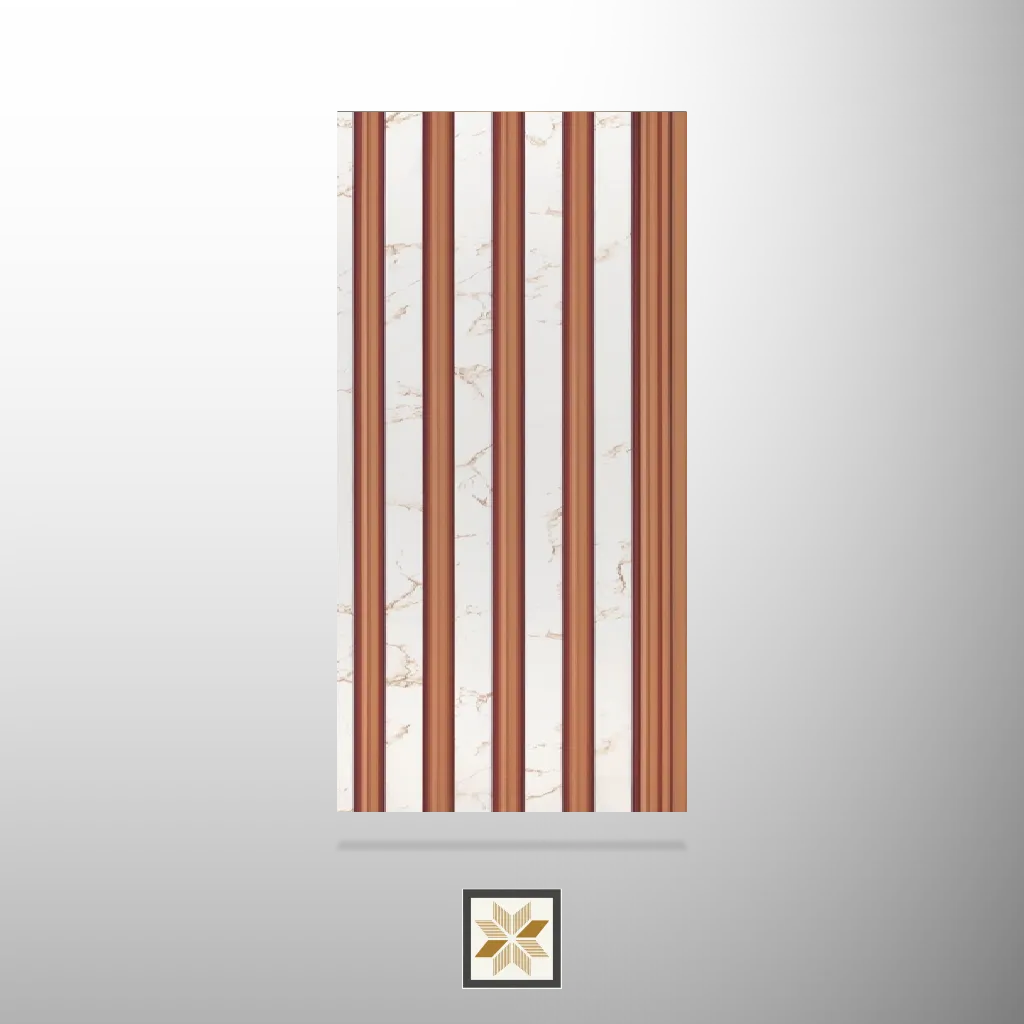 8x0.42 feet | 11 mm White Marble louvers (suitable for Bedroom, Feature Wall, Living Room, Office) | LV-21763