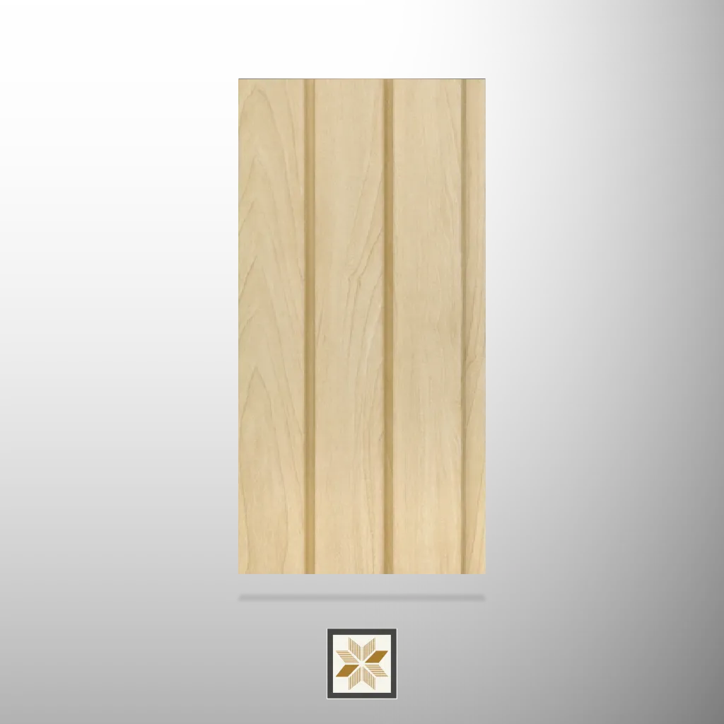8x0.42 feet | 11 mm Beige Wood louvers (suitable for Bedroom, Feature Wall, Living Room, Office) | LV-21778