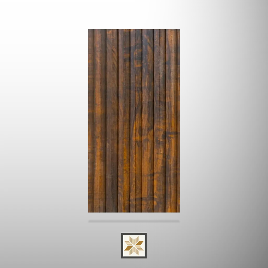 9.5x0.5 feet | 17 mm Brown Wood louvers (suitable for Bedroom, Feature Wall, Kitchen, Living Room, Office) | LV-21801