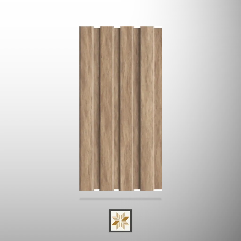 8x0.41 feet | 8 mm Brown Wood louvers (suitable for Bedroom, Hotel, Kitchen, Living Room, Office, Restaurant) | LV-21822