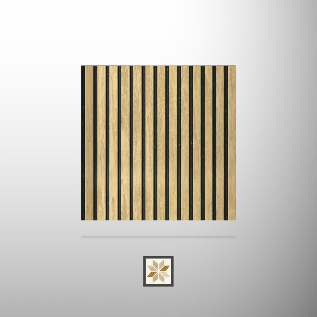8x1 feet | 8 mm Khakhi Brown Wood louvers (suitable for Bedroom, Hotel, Kitchen, Living Room, Office, Restaurant) | LV-21932-E