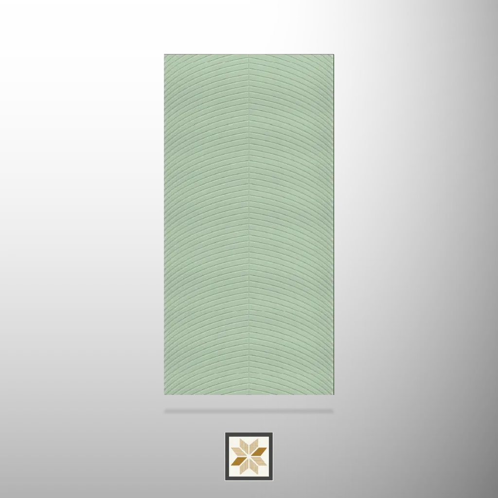 8x1 feet | 4 mm Green Patterned louvers (suitable for Bedroom, Hotel, Kitchen, Living Room, Office, Restaurant) | LV-21922